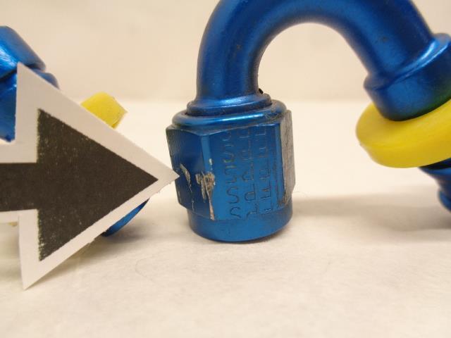 USED FRAGOLA SERIES 8000 PUSH-LITE RACE HOSE END SET STRAIGHT AND 150° END R13T7