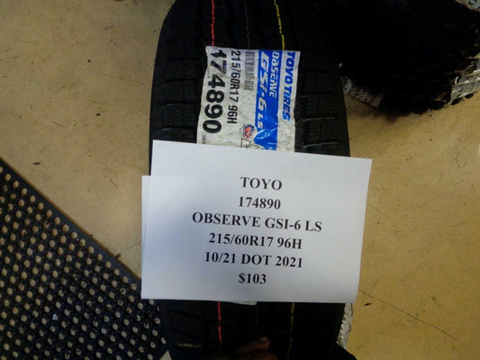 1 NEW TOYO OBSERVE GSI-6 HP 215 60 17 96H SNOW WINTER TIRE 174890