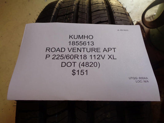 KUMHO ROADVENTURE APT 225 60 18 112V XL ALL SEASON TIRE 1855613 BQ3