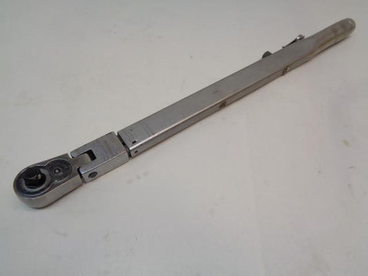 USED FLEX-HEAD 1/2" DRIVE 40-250ftlb CLICK TYPE TORQUE WRENCH R22