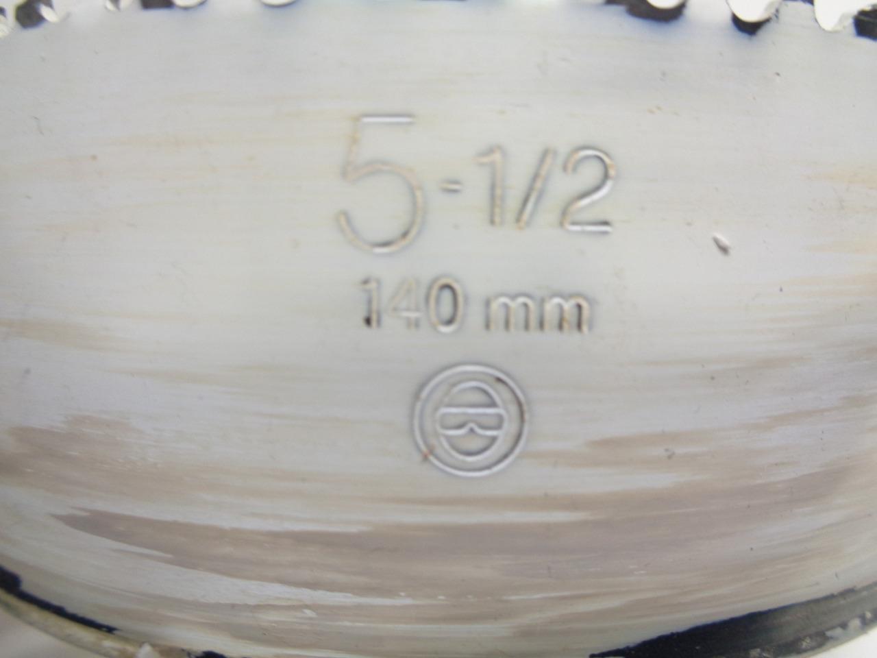 USED HOLE SAW DRILL BIT 5-1/2" (140mm) DIAMETER R22T8