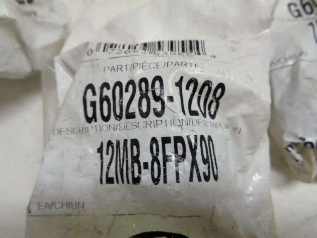 1 NEW PACK OF 4 GATES 90 DEGREE HYDRAULIC ADAPTER G60289-1208 12MB-8FPX90 R10TD