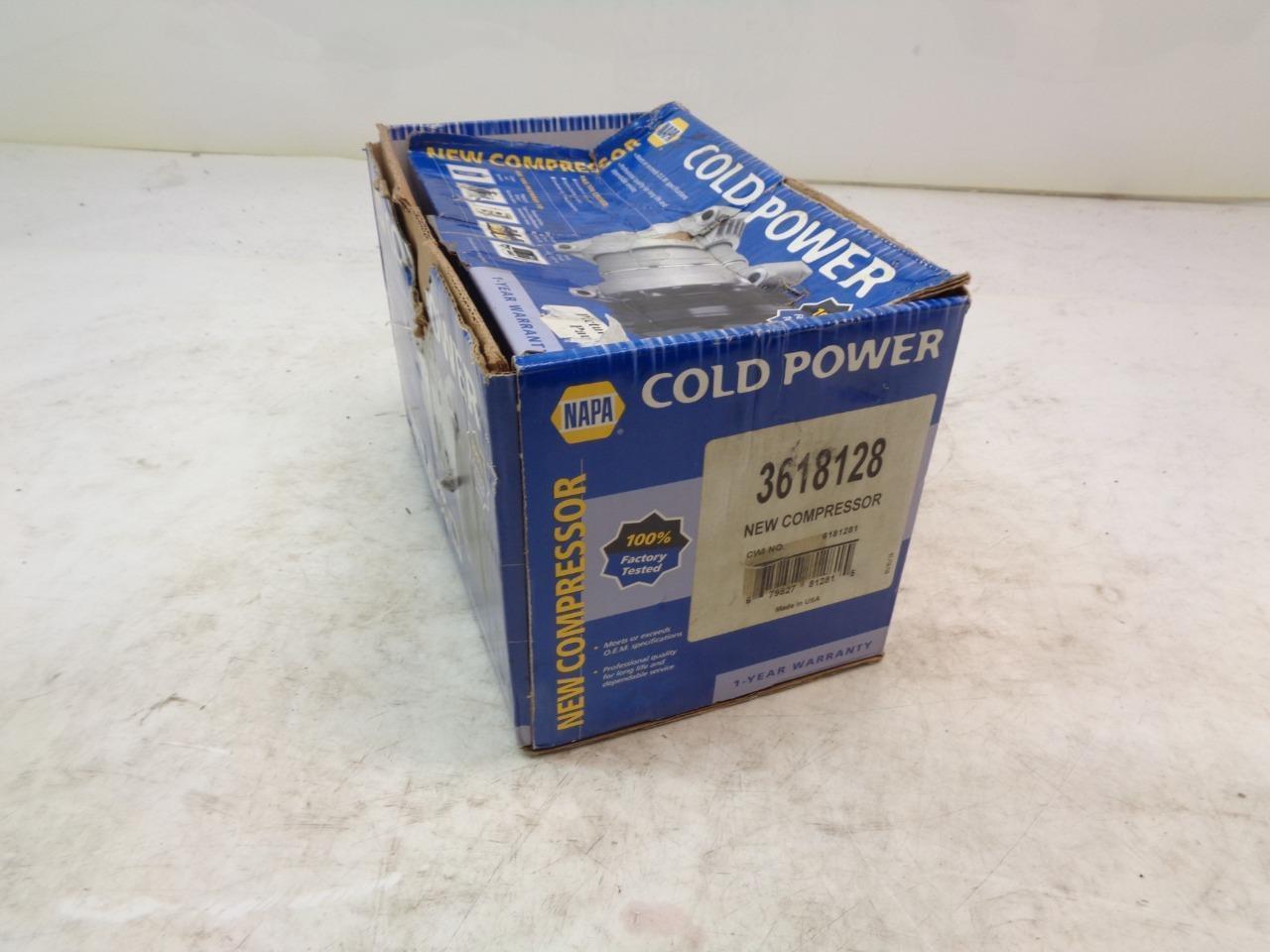 NEW NAPA COLD POWER AC COMPRESSOR 3618128 (UNKNOWN FITMENT) R1