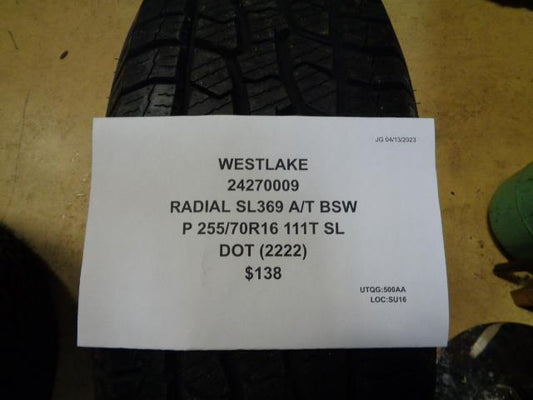1 WESTLAKE RADIAL SL369 AT BSW 255 70 16 111T SL 24270009 TIRE BQ2 SU16