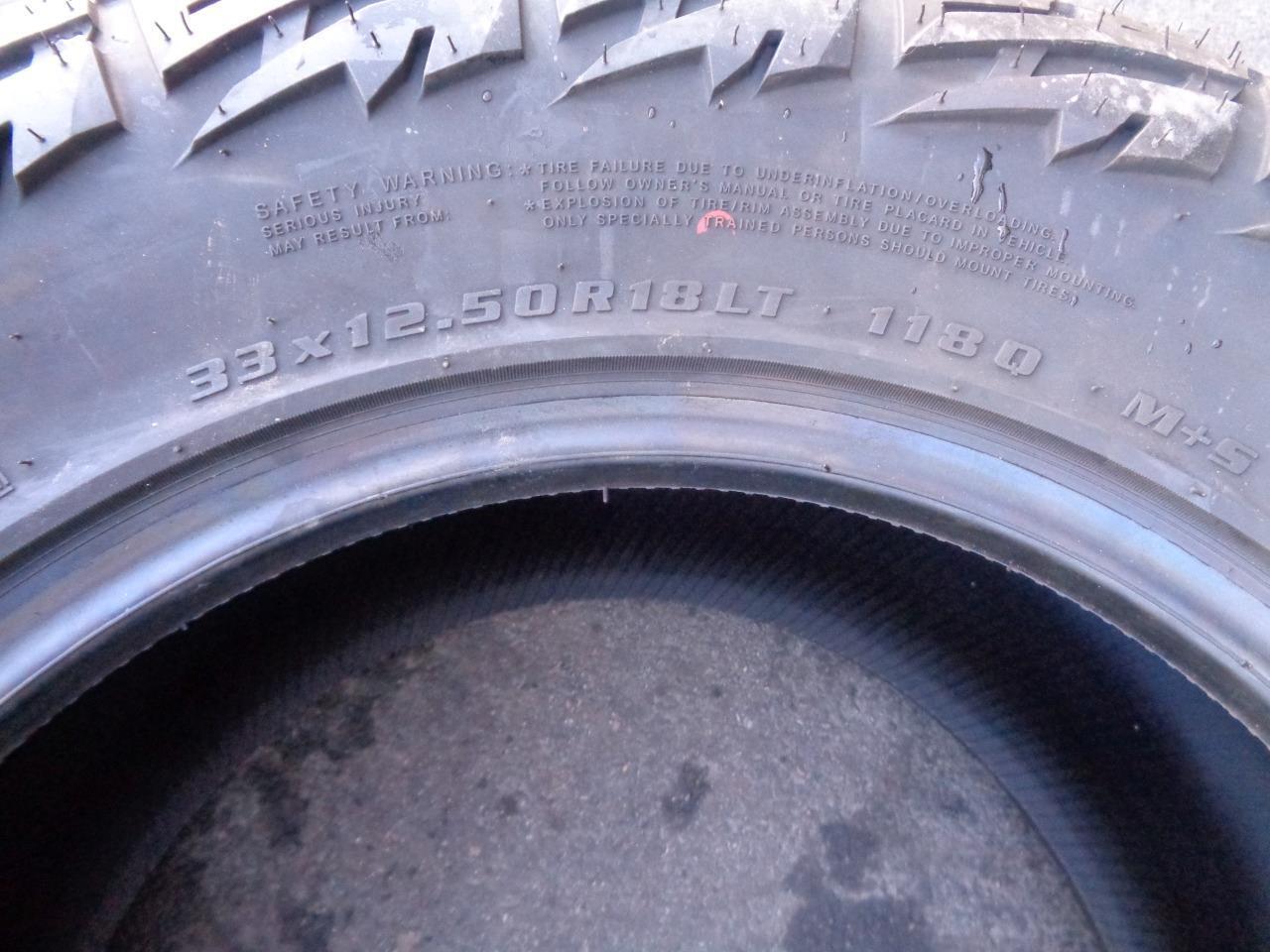 1 KANATI MUD HOG M/T LT 33 12.5 18 118Q LRE 10PLY TIRE L1833125E-252 BQ2 SU9