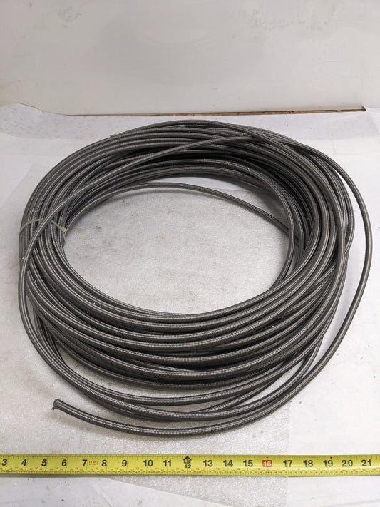 UNBRANDED BRAIDED 210' SS HOSE 5/16" ID 7/16" OD W/ PLASTIC TUBING NEW R17