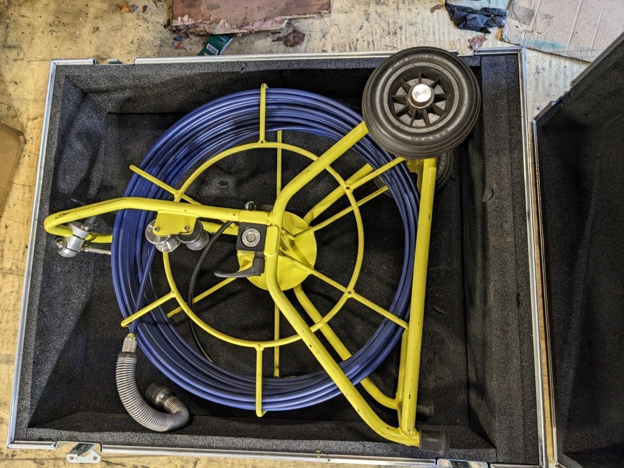 USED PINE ENVIRONMENTAL PEAR POINT P342 FLEXIPROBE REEL W/ CASE 200' B2