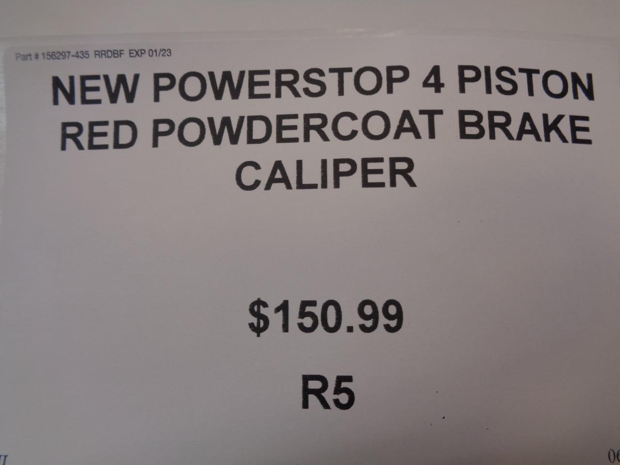NEW POWERSTOP 4 PISTON RED POWDERCOAT BRAKE CALIPER 20.3212.02 | 20.8658.00 R5