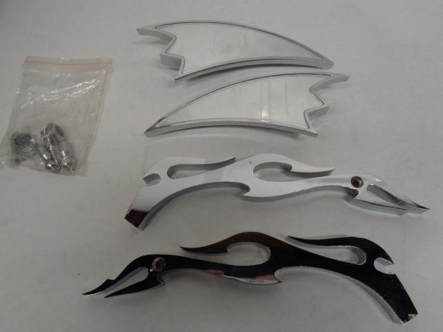 1 NEW VOLAR MOTORSPORT FLAME DESIGN SIDE MIRRORS M004 R16