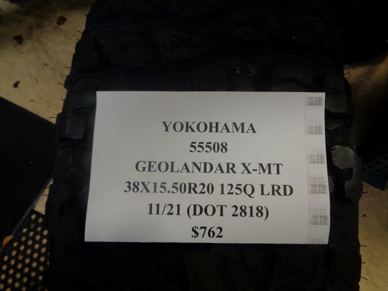 1 NEW YOKOHAMA GEOLANDER X-MT 38 15.5 20 125Q LRD TIRE 55508