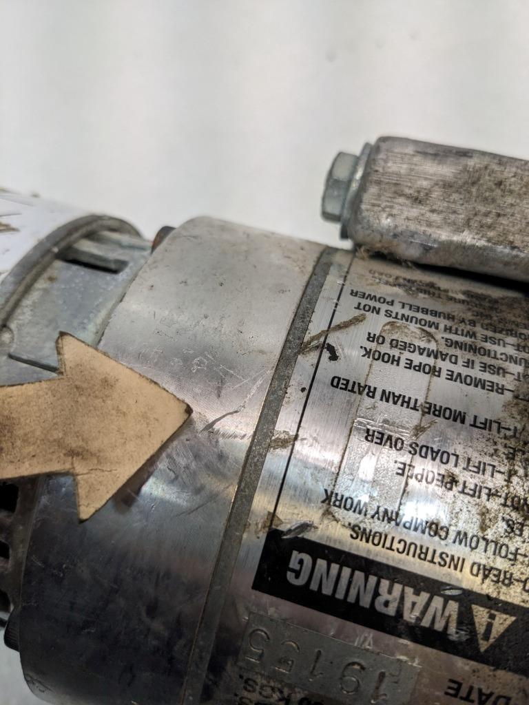 AB CHANCE C308-1170 CAPSTAN HOIST 1000 LB CAPACITY WITH SWIVEL BASE 115V USED H1