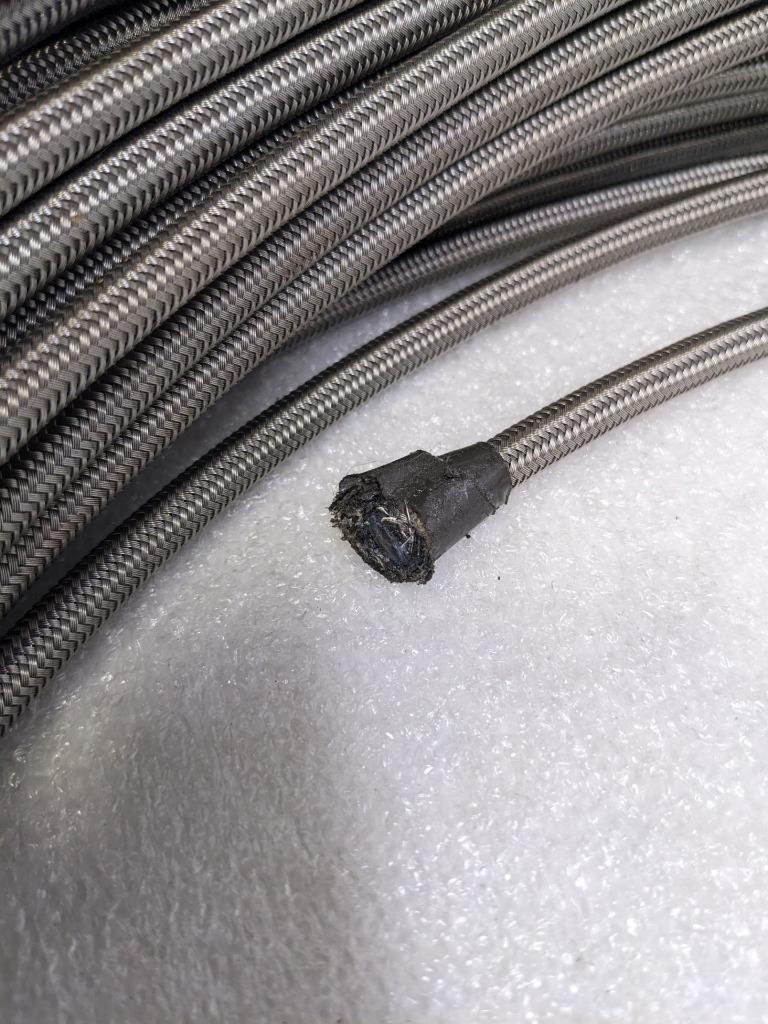 UNBRANDED BRAIDED METAL BRAKE HOSE 340' TEFLON LINED 3/16" ID 5/16" OD NEW R3T3