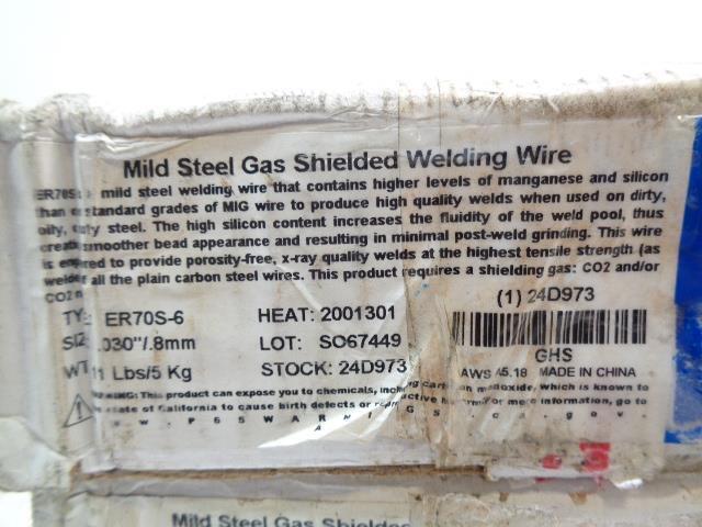 2 WESTWARD 24D973 WELDING WIRE CARBON STEEL ER70S-6 0.03" DIA 11LBS NEW R14