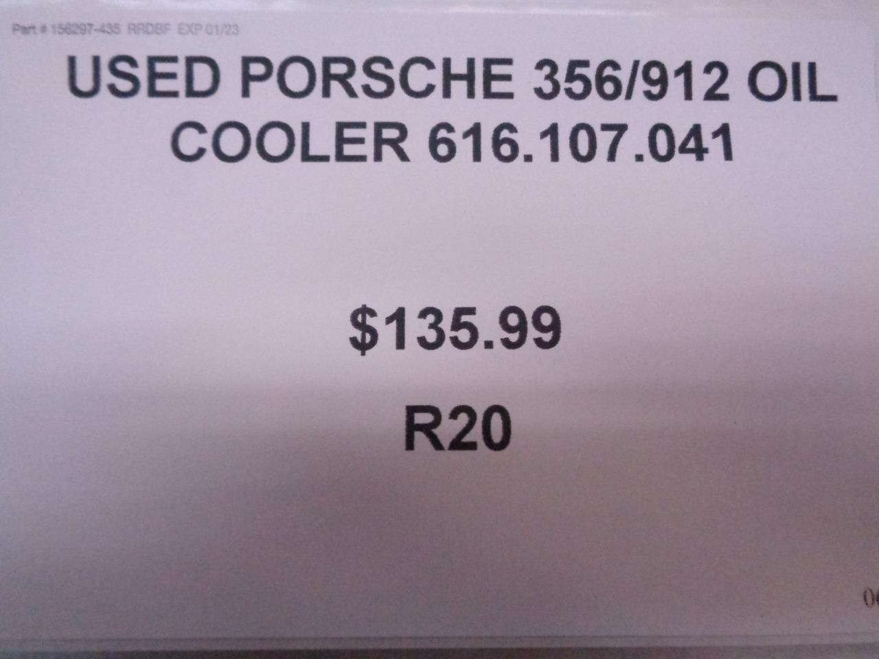 USED PORSCHE 356/912 OIL COOLER 616.107.041 R20T2