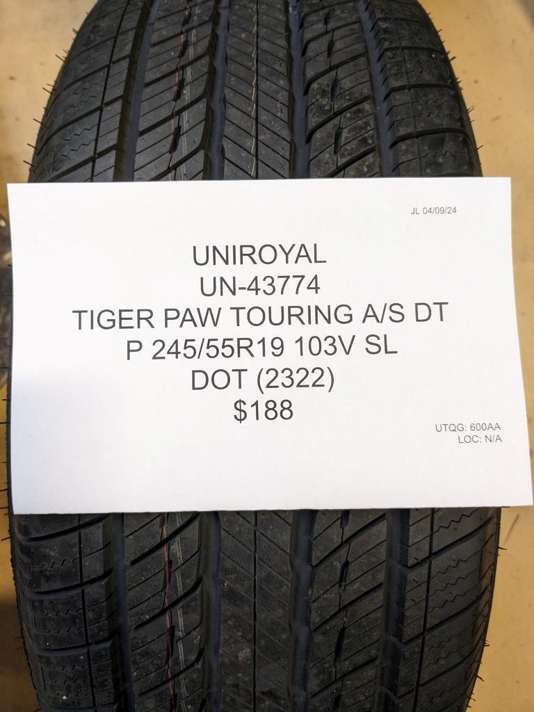 UNIROYAL TIGER PAW TOURING A/S DT P 245 55 19 103V SL TIRE 43774 CQ2