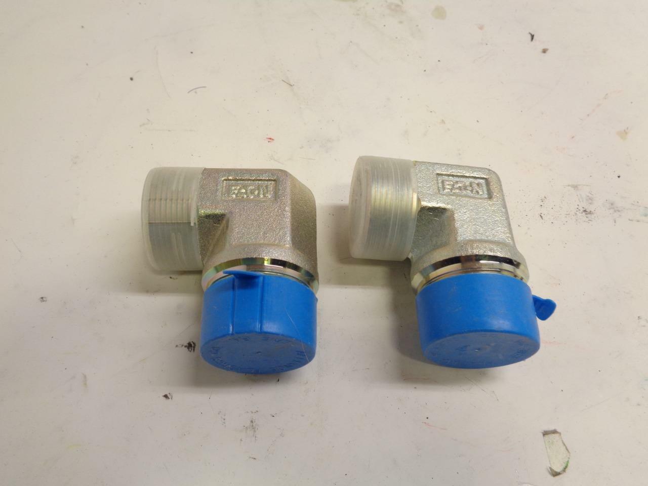 1 NEW PACK OF 2 EATON STEEL 90 DEGREE ELBOW FITTINGS MALE 1-1/2" THREAD R10TD