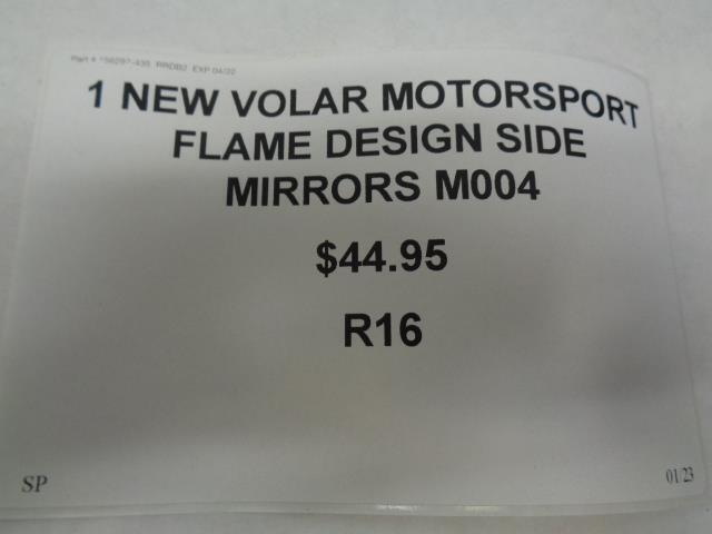 1 NEW VOLAR MOTORSPORT FLAME DESIGN SIDE MIRRORS M004 R16