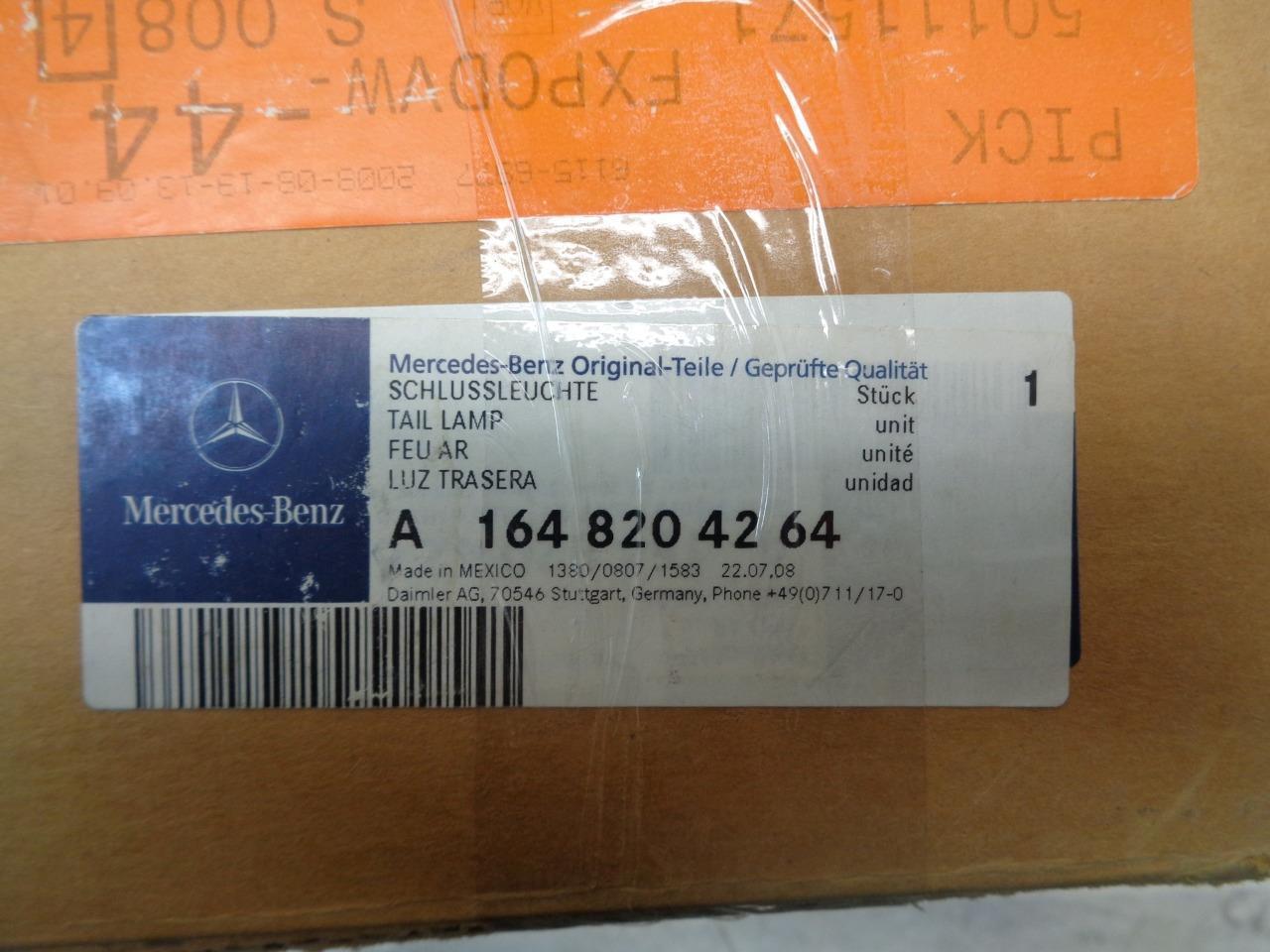 GENUINE 2007-09 MERCEDES GL320-550 RIGHT TAIL LIGHT LAMP ASSEMBLY 1648204264 SR