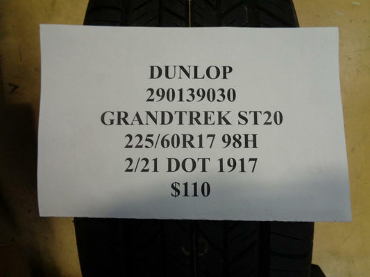 1 NEW DUNLOP GRANDTREK ST20 P225 60 17 98H SL ALL SEASON TIRE 290139030 Q1
