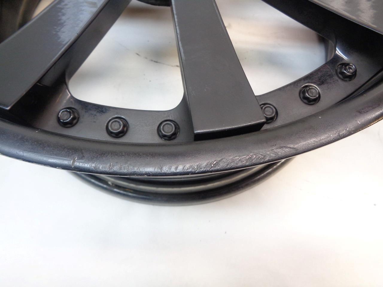 USED PAIR FORGIATO CONCAVO 20x10 5x120 ET42 BLACK 3 PIECE WHEELS WR