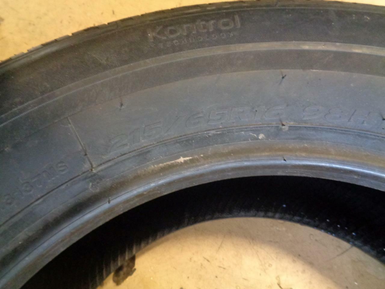 1 NEW TIRE HANKOOK KINERGY GT P 215 65 16 98H SL 1021931