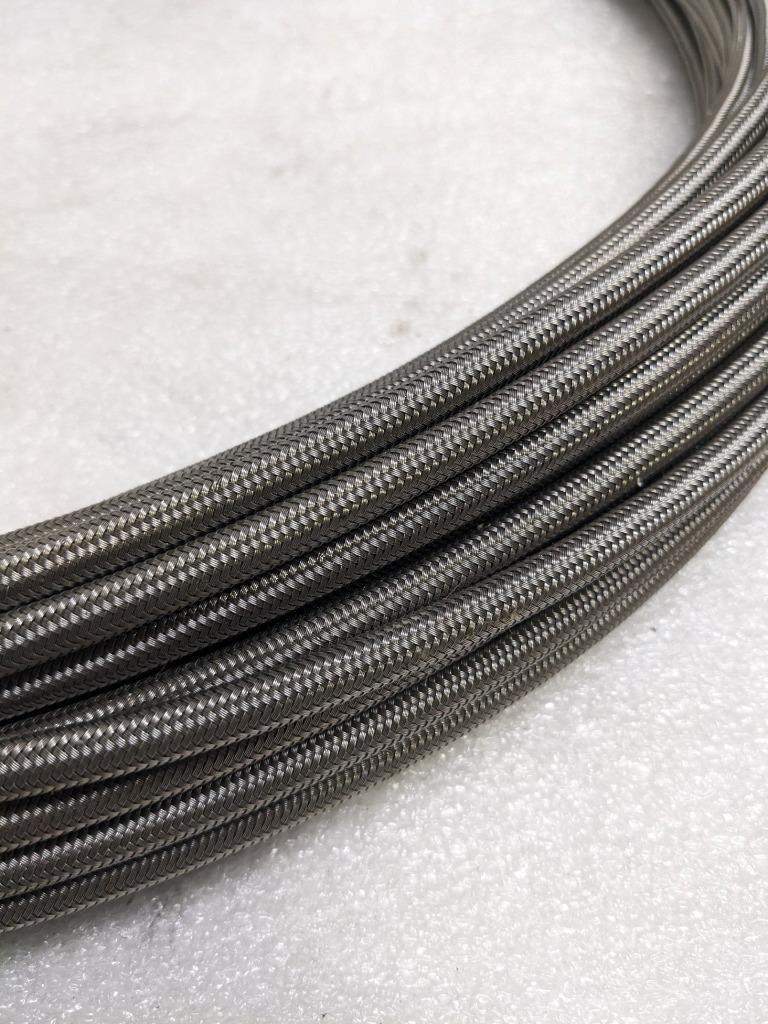 UNBRANDED BRAIDED METALLIC BRAKE HOSE 216' TEFLON LINED 3/16" ID 5/16" OD NEW R3