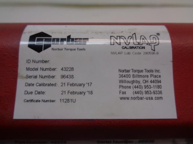 USED NORBAR TTT TORQUE TOOL TESTER SERIES 3 DIGITAL MONITOR 43228 R27