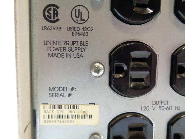 USED OLD STOCK APC BACK-UPS PRO 1000 BATTERY BACK UP WHITE R32