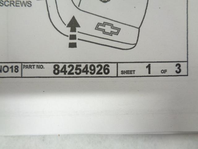 CHEVROLET HEAVY DUTY SILVERADO SPLASH GUARD-REAR 84254926 NEW SR