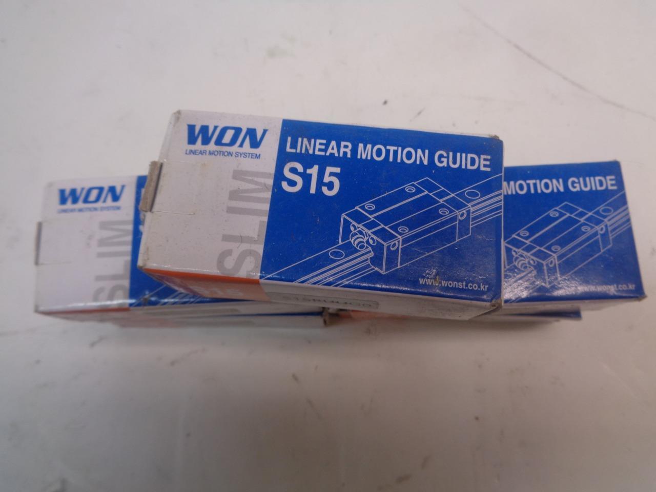 1 NEW WON S15 LINEAR MOTION GUIDE BLOCK S15RUUGO R15T1