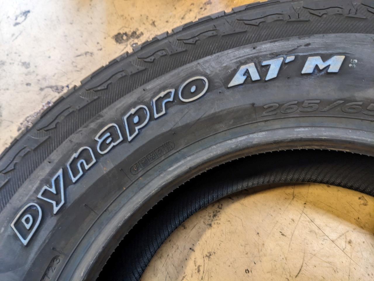 2 HANKOOK DYNAPRO ATM WL P 265 65 17 112 SL TIRES 1021750 CQ3