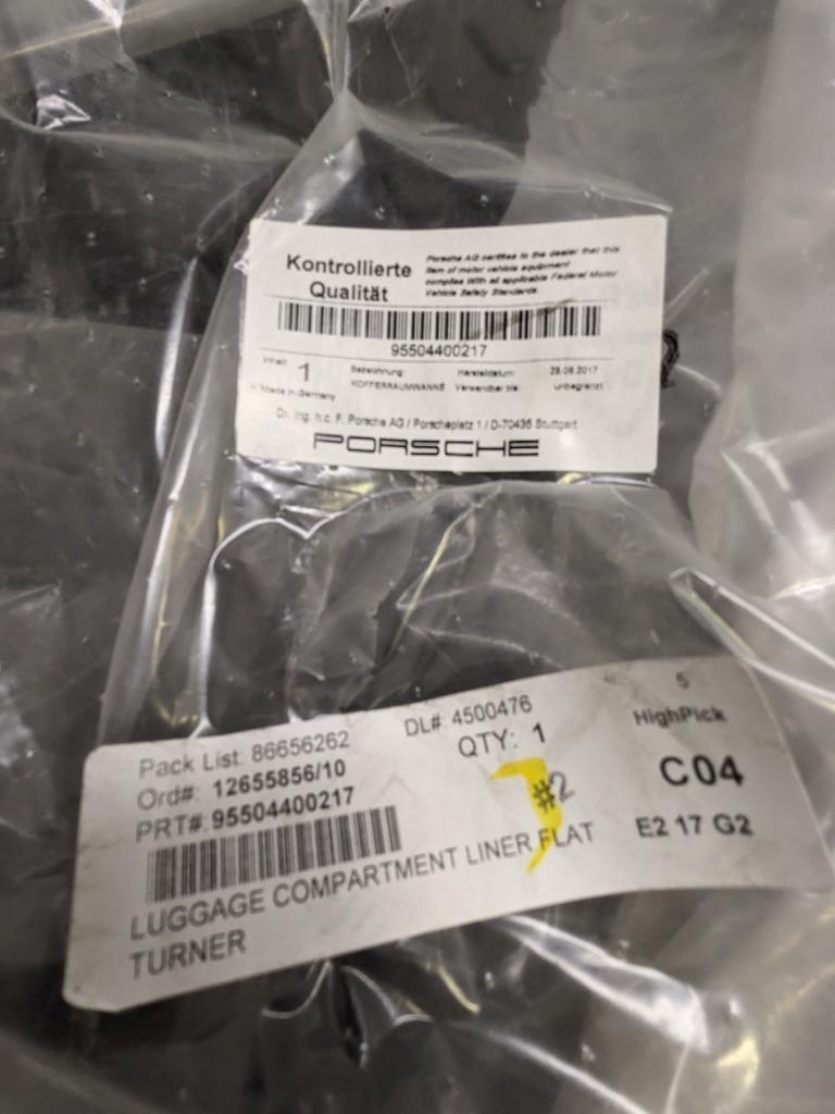 PORSCHE 95504400217 LUGGAGE COMPARTMENT LINER BLACK FOR PORSCHE NEW PGB2