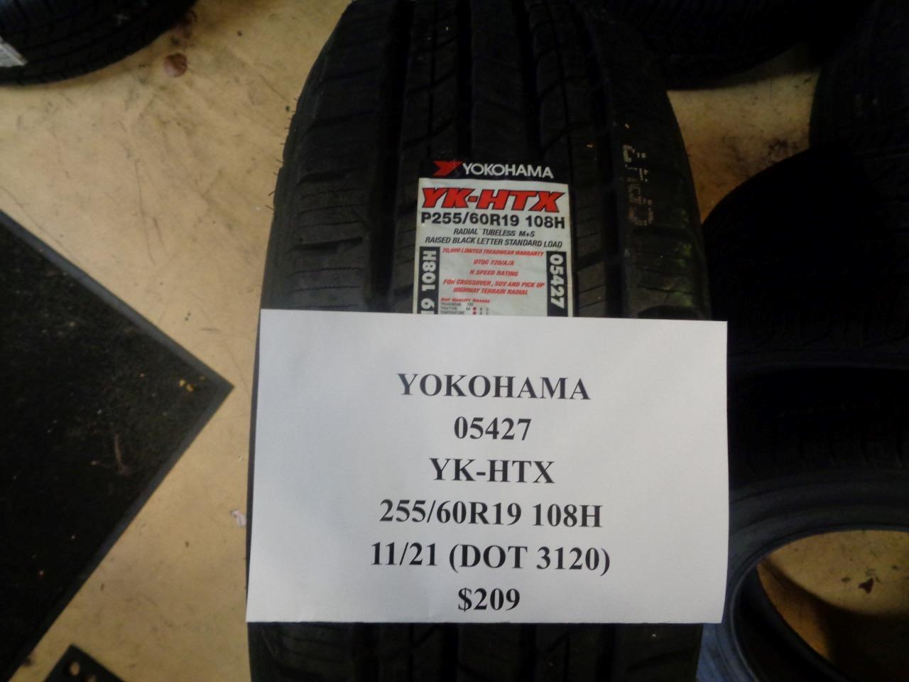 1 NEW YOKOHAMA YK-HTX 255 60 19 105H TIRE 05427