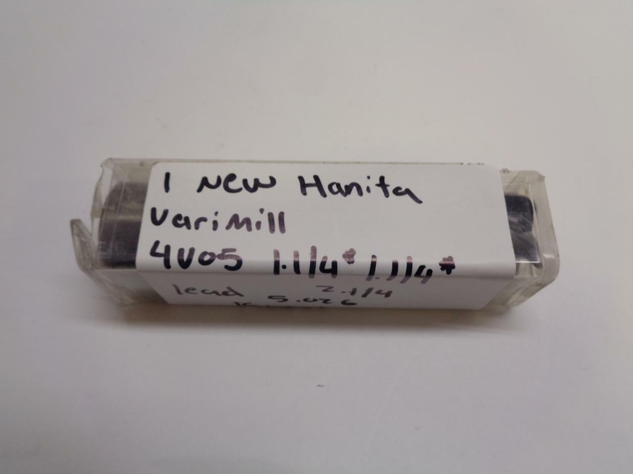 HANITA VARIMILL 4 FLUTE END MILL 1.1/4 X 1.1/4 X 2.1/4 LEAD 5.026" DIA 4V05