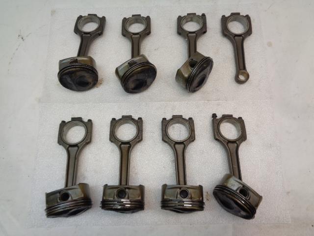 USED 8-PC SET PORSCHE 996 CONNECTING RODS W/ 7 PISTONS 9481031105R R24