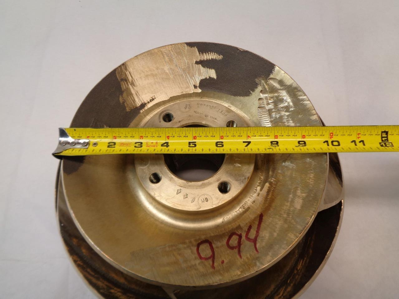 UNKNOWN 14" 5 VANE BRASS WATER PUMP INDUSTRIAL IMPELLER B02496F 1398 6M 145 I1