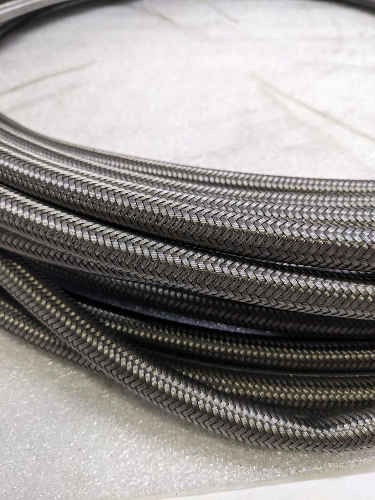 UNBRANDED BRAIDED STEEL 91.33' HOSE 9/16" OD 7/16" ID W/ PTFE LINING NEW R3T3
