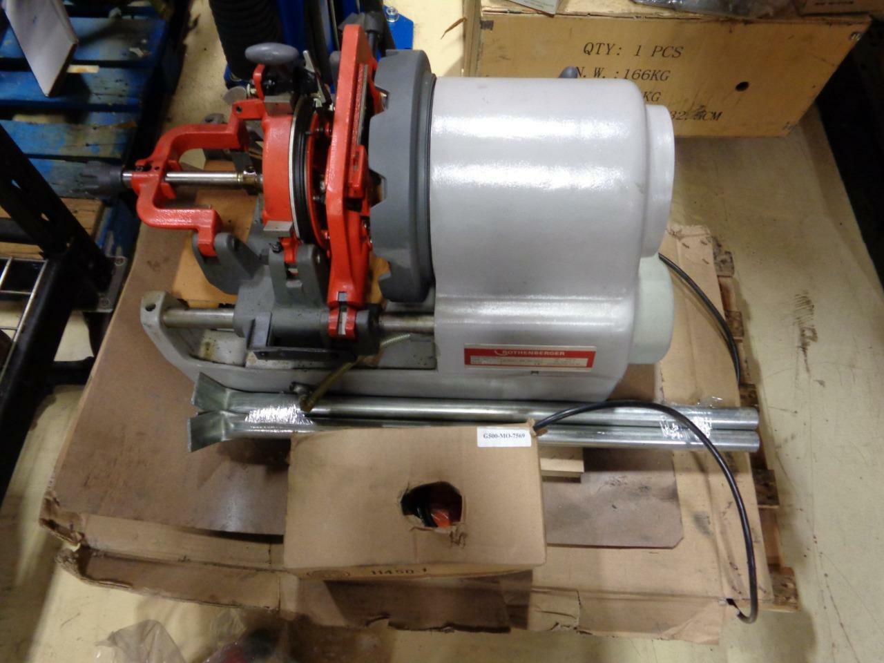 1 NEW ROTHENBERGER SUPERTRONIC 4 SE 4" THREADING MACHINE 230V 63006