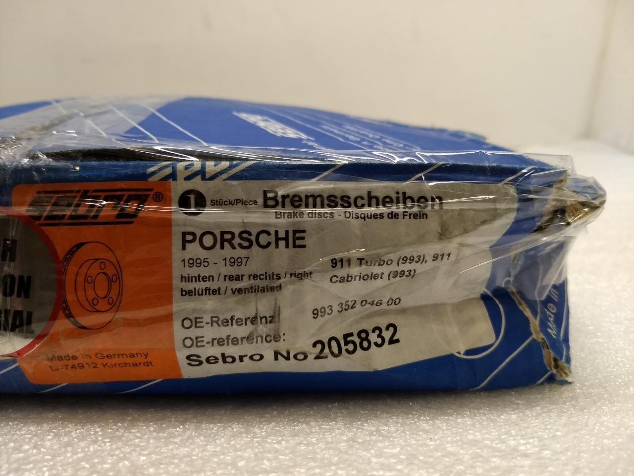 Sebro High Carbon Brake Rotor for Porsche 911 993 '95-'97 205832 993.352.046.00