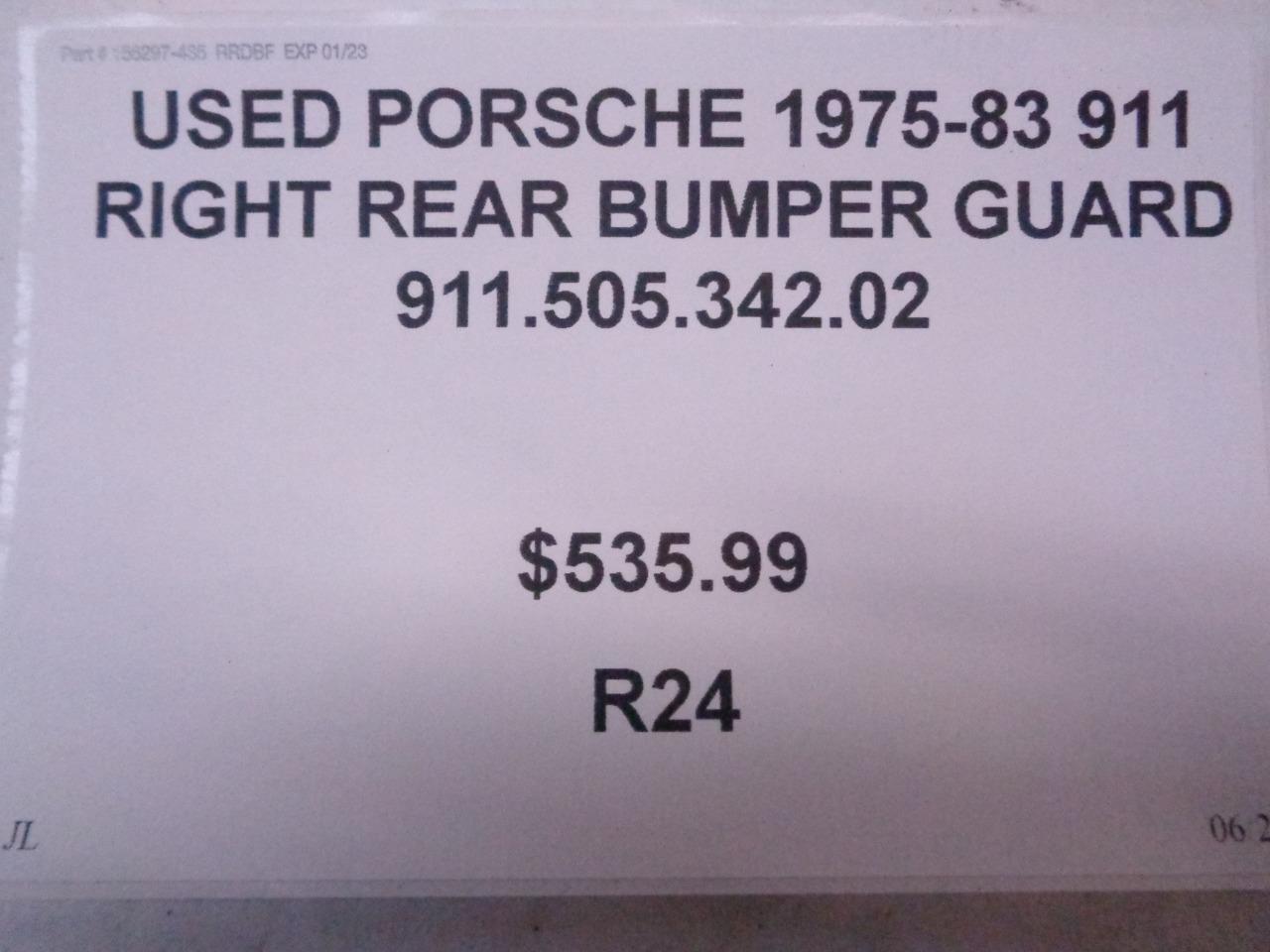 USED PORSCHE 1975-83 911 RIGHT REAR BUMPER GUARD 911.505.342.02 R24