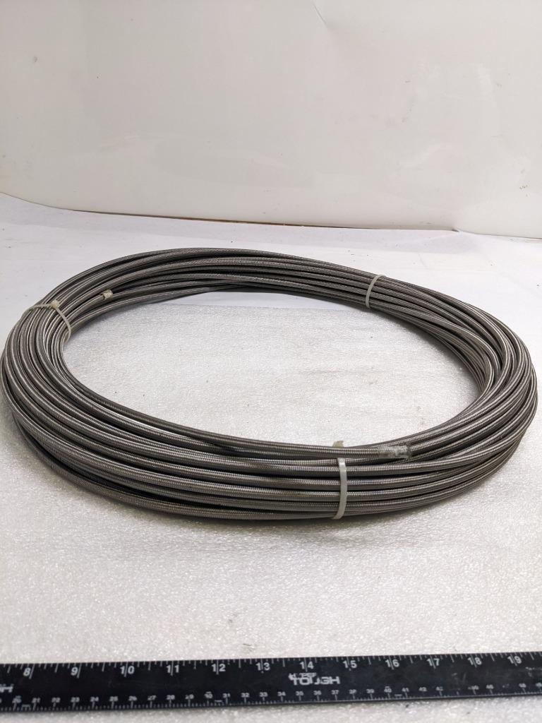 UNBRANDED BRAIDED METALLIC BRAKE HOSE 216' TEFLON LINED 3/16" ID 5/16" OD NEW R3