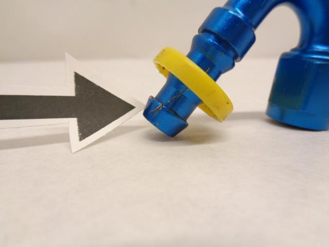 USED FRAGOLA SERIES 8000 PUSH-LITE RACE HOSE END SET STRAIGHT AND 150° END R13T7