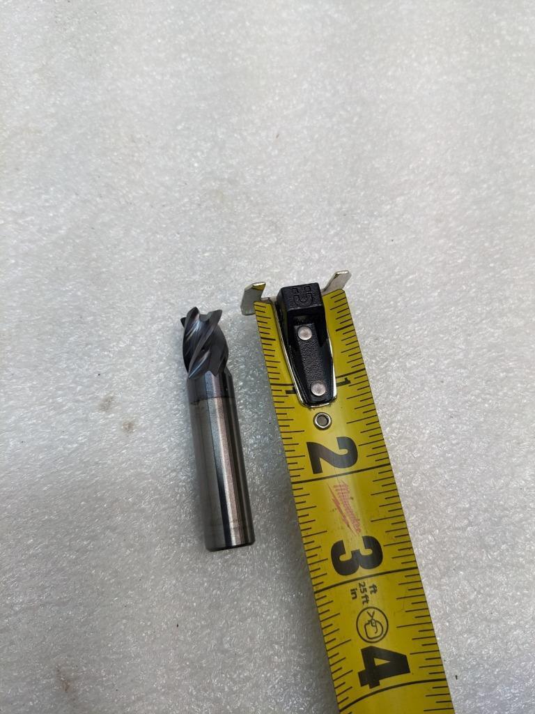 KENNMETAL HARVI 6676406 1/2" X 1/2" X 5/8" X 2 1/2" SOLID CARBIDE ENDMILL R6TA