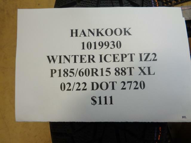 1 New Tire HANKOOK Winter IcePT IZ2 185 60 15 88T XL 1019930