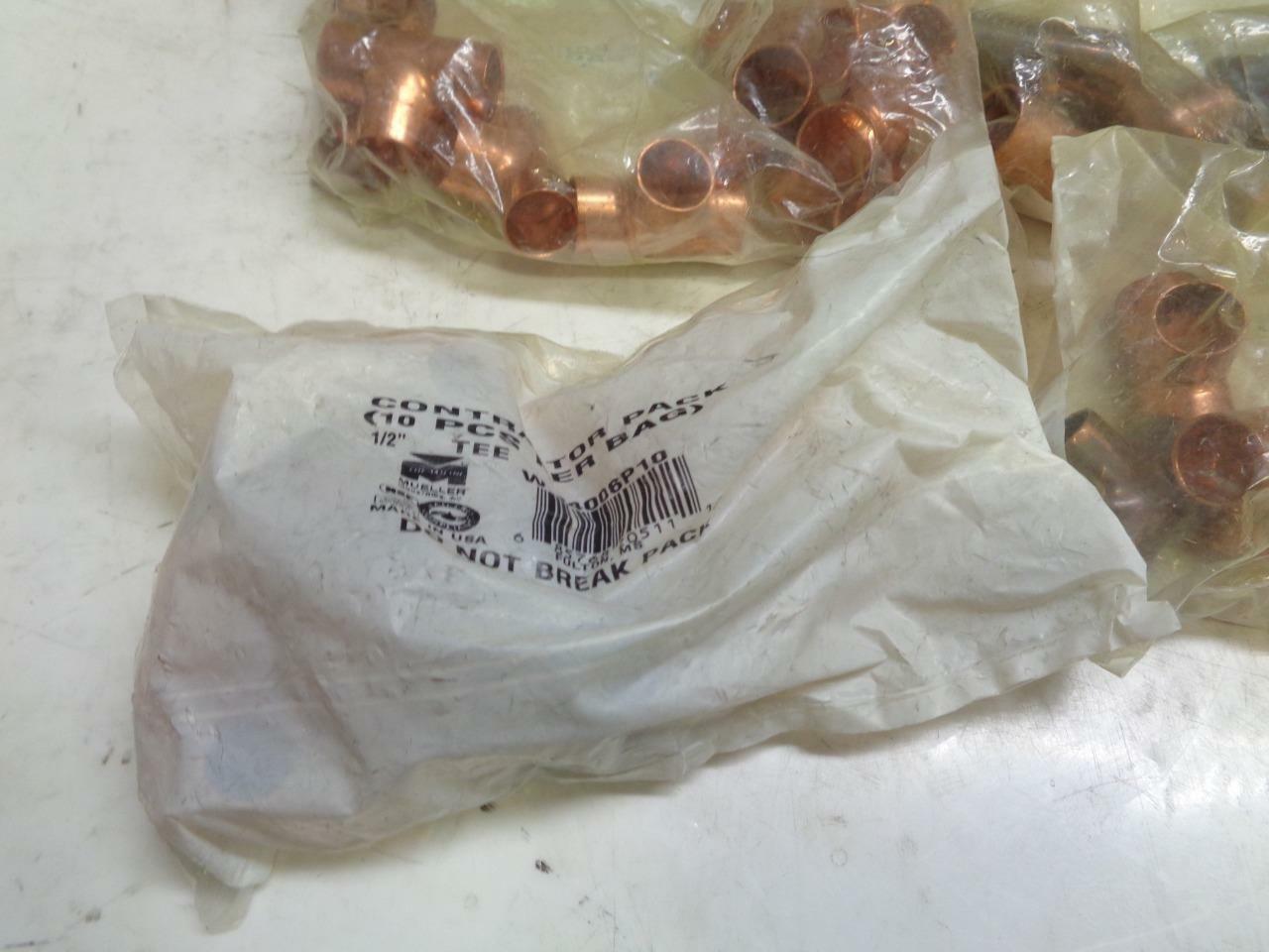 4 PACK OF TEN PIECE COPPER 1/2" FITTINGS R10TC