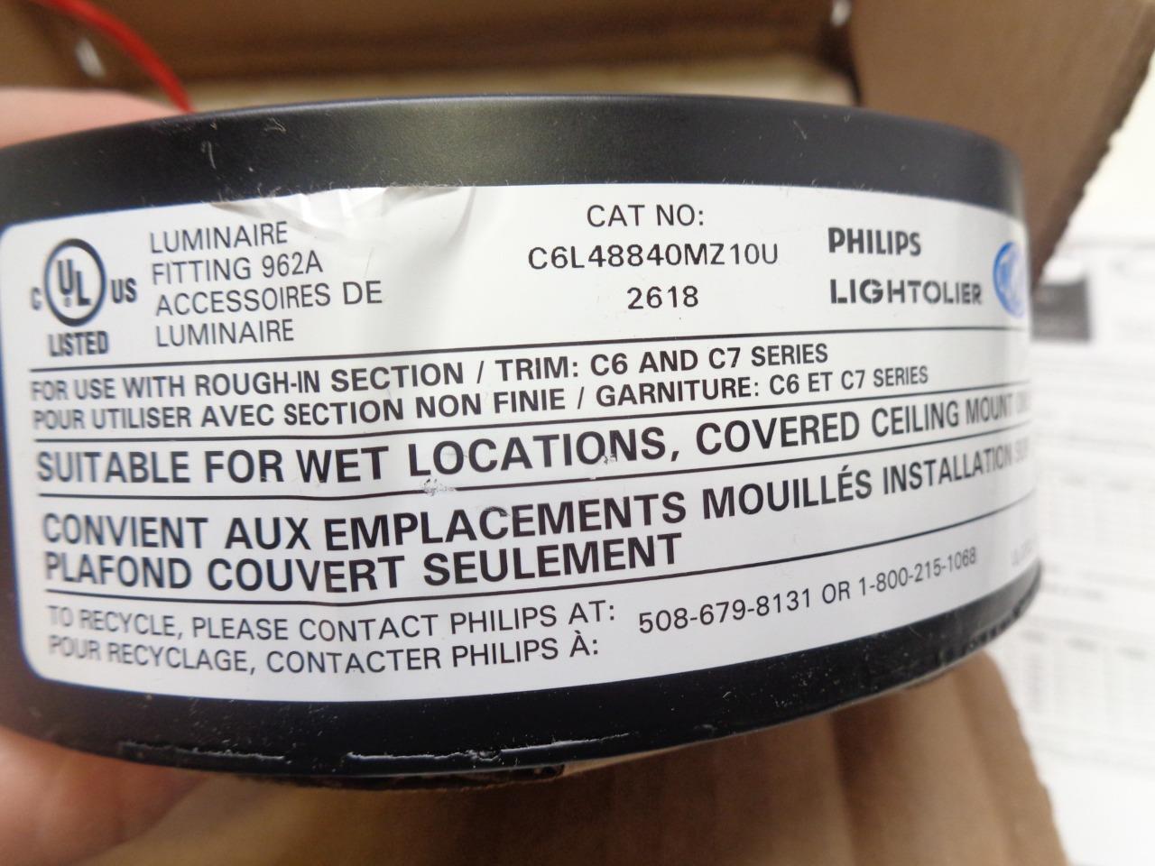PHILIPS RECESSED LIGHTOLIER C6L48840MZ10U IS-C4L-C6L 0-10V DOWNLIGHTING R28
