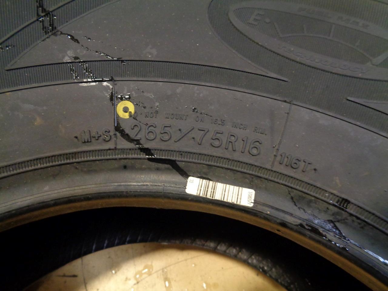 1 NOS TIRE GOODYEAR ASSURANCE CS FUEL MAX 265 75 16 116T SL 755292383