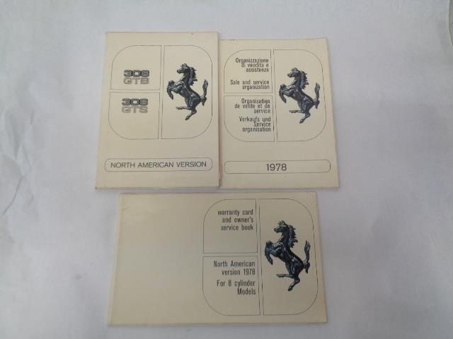 USED GENUINE Ferrari 1978 308 GTB/GTS Owners Manual Set R31 T1