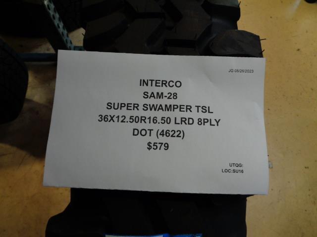 INTERCO SUPER SWAMPER TSL 36 12.5 16.5 LRD 8 PLY TIRE SAM-28 BQ2