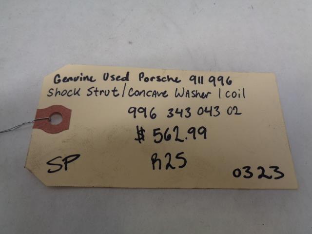 GENUINE USED PORSCHE 911 996 SHOCK STRUT/CONCAVE WASHER/COIL 996 343 043 18 R25